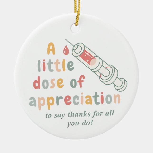 Krankenschwester Danke Geschenk Ornament – Eine kl (Vorne)