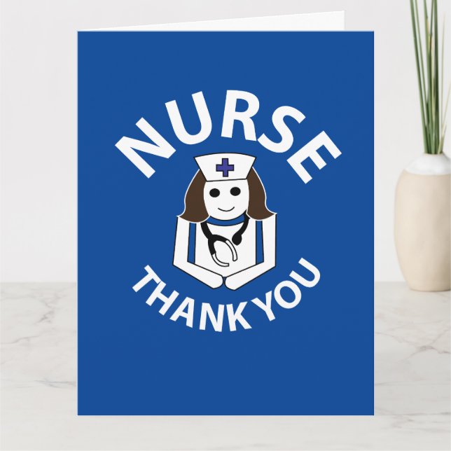Krankenschwester danke Ihnen Nurse Karte (Vorderseite)