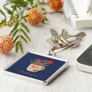 Krankenschwester Danke zu Weihnachten Poinsettien Schlüsselanhänger