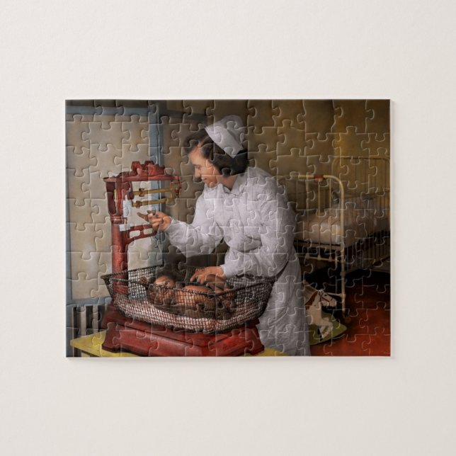 Krankenschwester - Die Kinderheilkunde 1943 Puzzle (Horizontal)