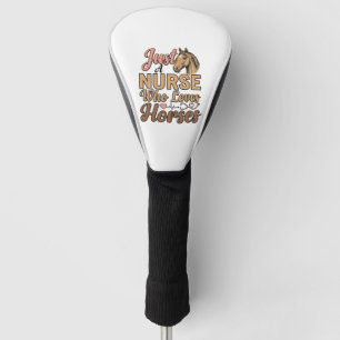 Krankenschwester, die Pferde liebt, Vintage-Sticke Golf Headcover