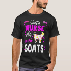Krankenschwester, die Ziegen liebt Niedlich Rn Cn T-Shirt