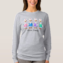 Krankenschwester Emily Langarm Graue Gans T-Shirt