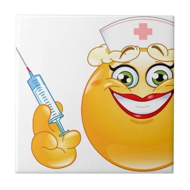 Krankenschwester Emoji Fliese (Vorderseite)