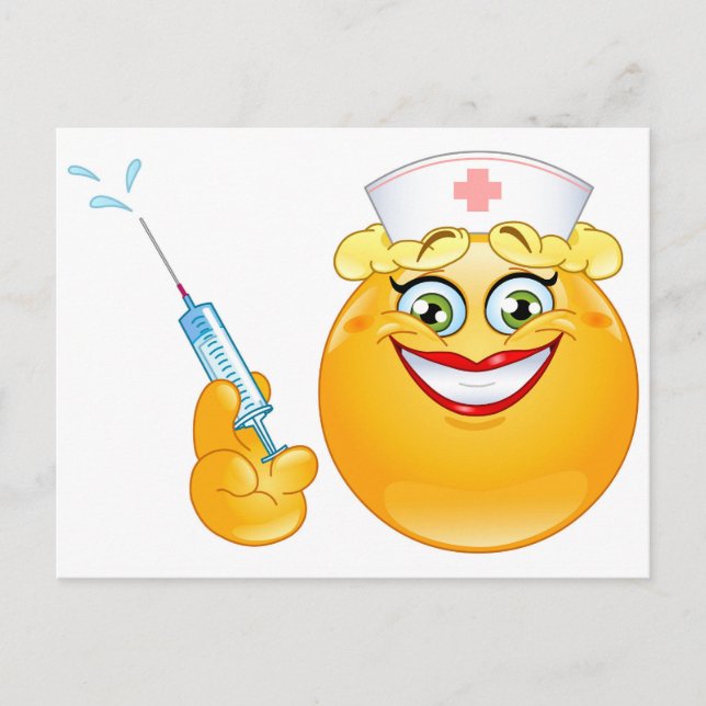 Krankenschwester Emoji Postkarte (Vorderseite)