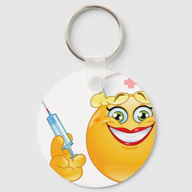 Krankenschwester Emoji Schlüsselanhänger (Vorderseite)