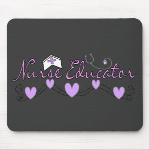 Krankenschwester-Erzieher-Rosa-Herz-Entwurf Mousepad