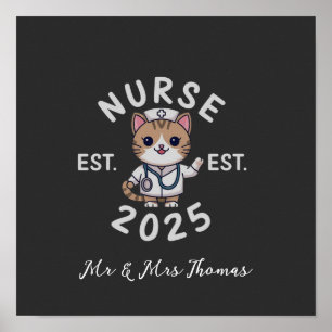 Krankenschwester Est 2025: Feiern Sie die Zukunft Poster