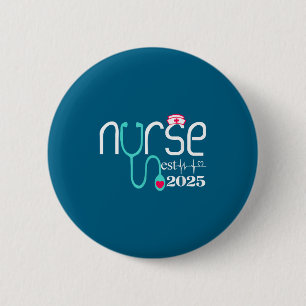 Krankenschwester est 2025 rn Pflegeschule Abschlus Button