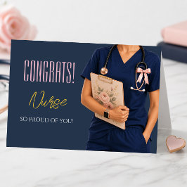 Krankenschwester-Examens-Gratulationskarte Dankeskarte