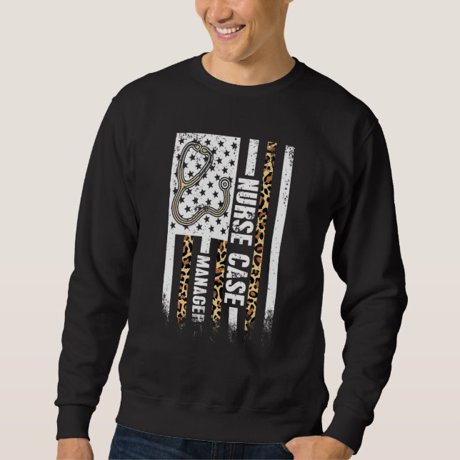 Krankenschwester Fallmanager Stethoskop USA Amerik Sweatshirt (Vorderseite)