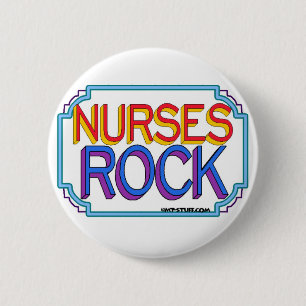 Krankenschwester-Felsen Button