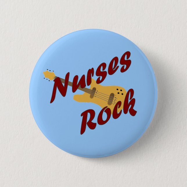 Krankenschwester-Felsen-Knopf Button (Vorderseite)