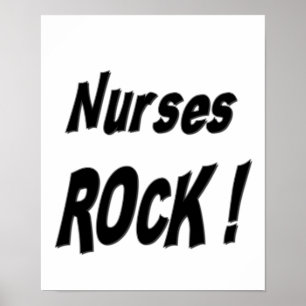 Krankenschwester-Felsen! Plakat-Druck Poster