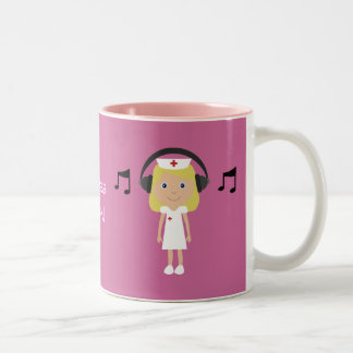 Krankenschwester-Felsen! Zweifarbige Tasse