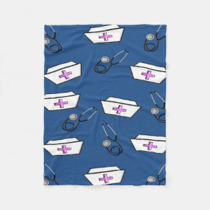 Krankenschwester-Fleece-Decken-Blau Fleecedecke