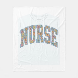 Krankenschwester Floral Varsity-Lettering-Shirt-De Fleecedecke