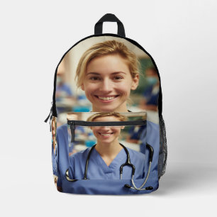 Krankenschwester-Foto anpassen personalisieren Bedruckter Rucksack