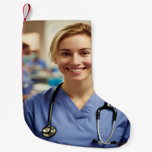 Krankenschwester-Foto anpassen personalisieren Kleiner Weihnachtsstrumpf