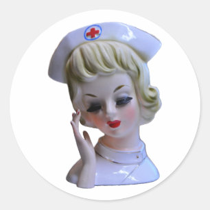 Krankenschwester Front Line Heldin Karriere Lady H Runder Aufkleber