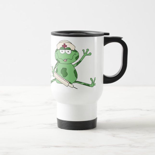 Krankenschwester-Frosch-Reise-Tasse Reisebecher (Rechts)