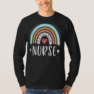 Krankenschwester für Frauen Krankenschwester Rainb T-Shirt