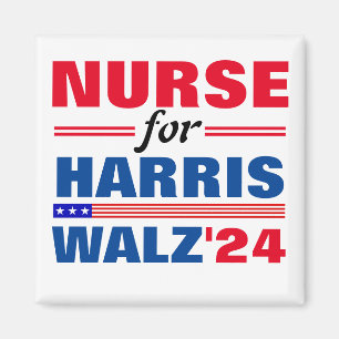 Krankenschwester für Harris Walz Red Blue Magnet