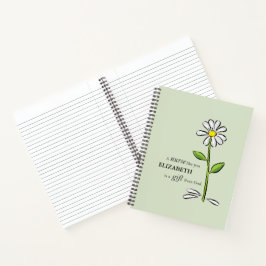 Krankenschwester Geburtstag Religious Green Daisy  Notizbuch