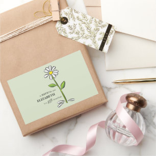 Krankenschwester Geburtstag Religious Green Daisy Rechteckiger Aufkleber