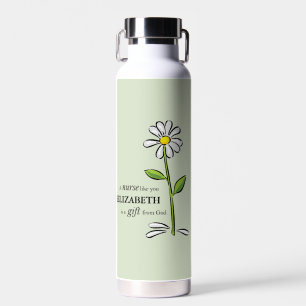 Krankenschwester Geburtstag Religious Green Daisy  Trinkflasche