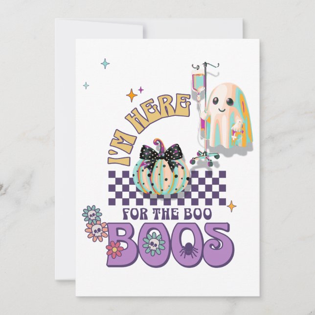 Krankenschwester Geist lustige Zitat Kürbiskokette Einladung (Vorderseite)