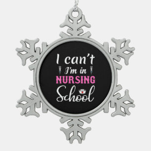 Krankenschwester-Geschenk Ich bin in der Kranken Schneeflocken Zinn-Ornament
