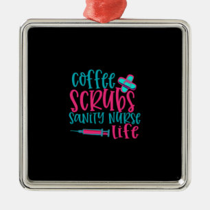 Krankenschwester-Geschenk Kaffee schrubbt Vernun Ornament Aus Metall