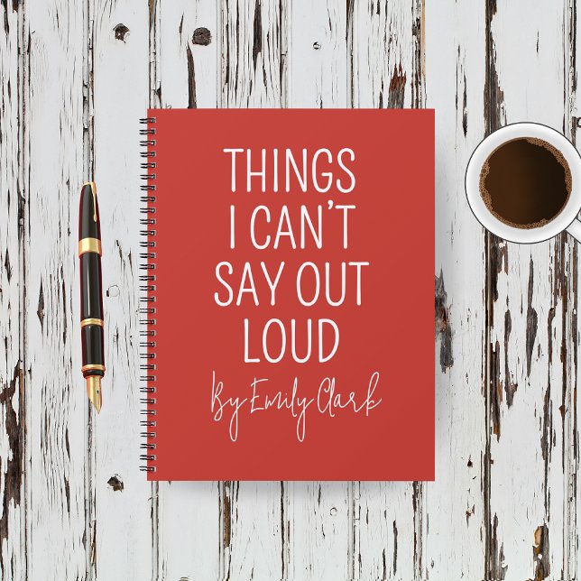 Krankenschwester-Geschenk-Notizbuch, Lustiges indi Notizbuch (Personalized Nurse Journal — Custom Name “Things I Can’t Say Out Loud” Notebook Gift for Coworkers)