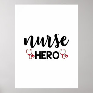 Krankenschwester Geschenk Nurse Hero Poster