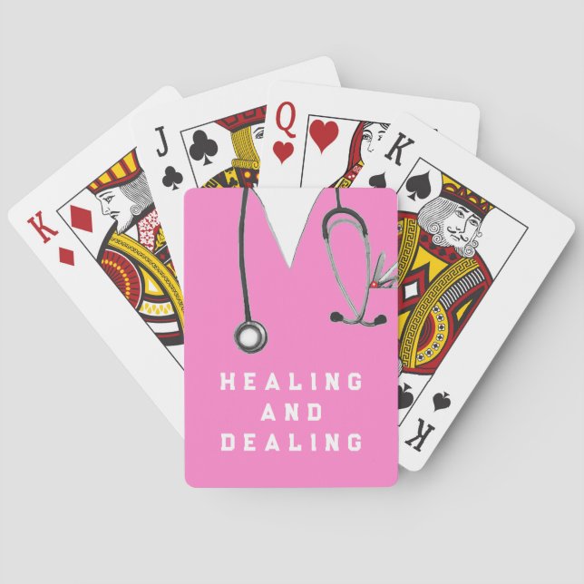 Krankenschwester Geschenk Spielkarten (Rückseite)
