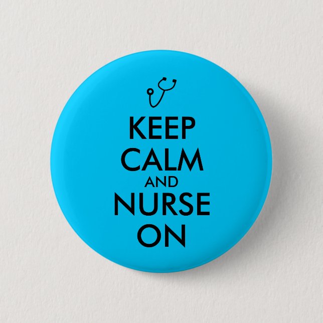 Krankenschwester-Geschenk-Stethoskop behalten Ruhe Button (Vorderseite)