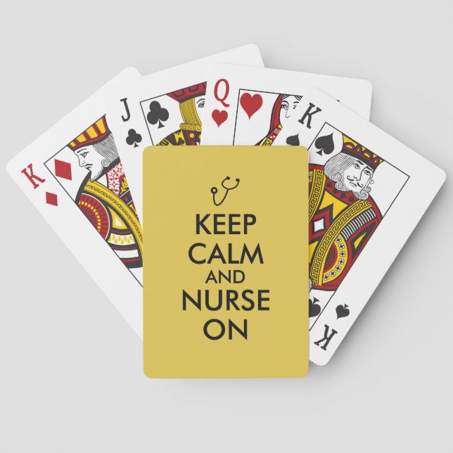 Krankenschwester-Geschenk-Stethoskop behalten Ruhe Spielkarten (Rückseite)