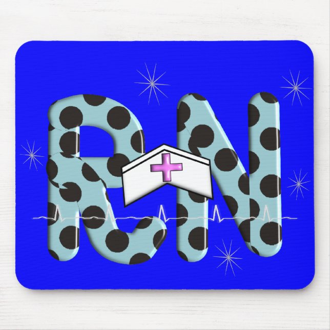 Krankenschwester-Geschenke "RN " Mousepad (Vorne)