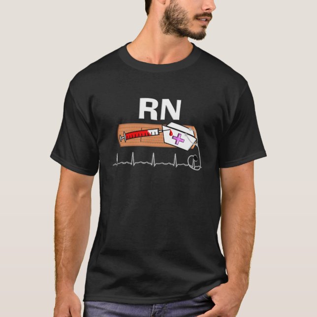 Krankenschwester-Geschenke "RN " T-Shirt (Vorderseite)