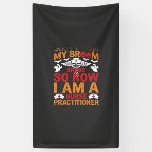 Krankenschwester Halloween Besen Brach Design_1 Banner