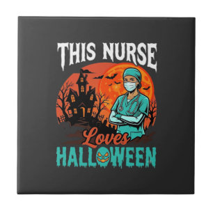 Krankenschwester Halloween Grusel Gesundheitspfleg Fliese