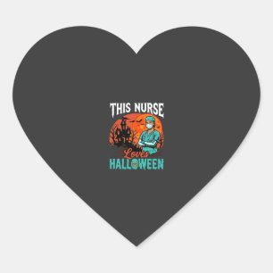 Krankenschwester Halloween Grusel Gesundheitspfleg Herz-Aufkleber