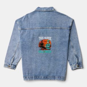 Krankenschwester Halloween Grusel Gesundheitspfleg Jeansjacke