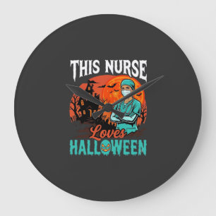Krankenschwester Halloween Gruselige Gesundheitsve Große Wanduhr