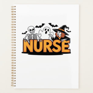 Krankenschwester - Halloween - mit Geist, Hexe und Planer