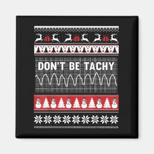 Krankenschwester hässlicher Weihnachtspullover - S Magnet