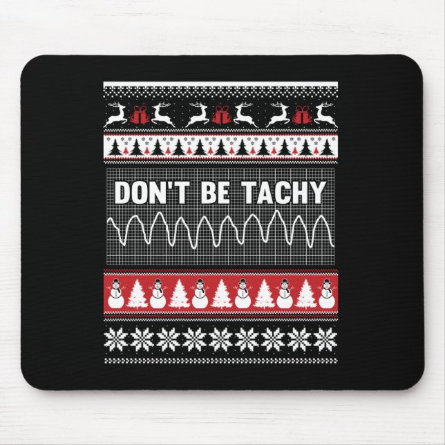 Krankenschwester hässlicher Weihnachtspullover - S Mousepad (Vorne)