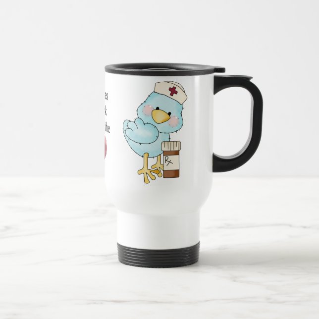 Krankenschwester-Herz-Reise-Tasse Reisebecher (Rechts)