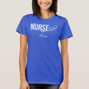 Krankenschwester Herz Stethoskop Minimalistischer  T-Shirt